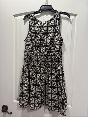 Universal Thread Black Floral Smocked Waist Mini Dress
